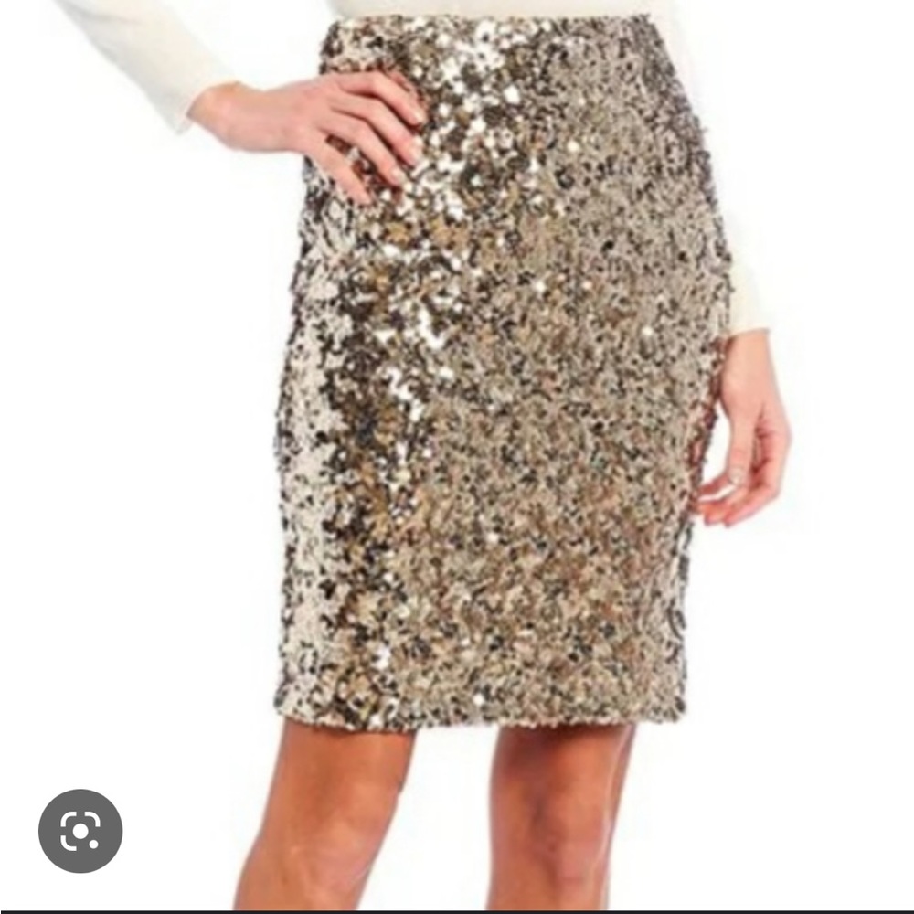 Antonio Melani Gold Sequin Skirt